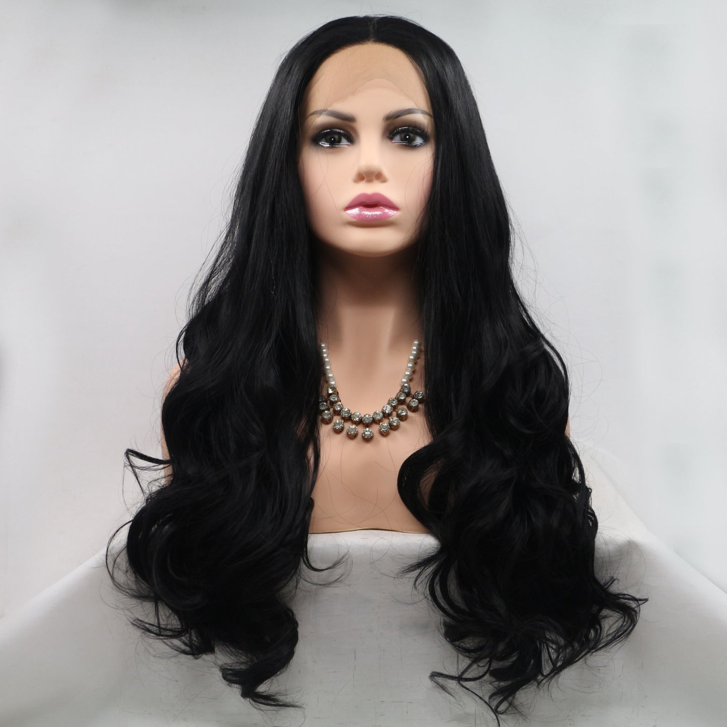 13*3" Lace Front Wigs Synthetic Long Wavy 24" 130% Density