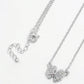 925 Sterling Silver Zircon Butterfly Pendant Necklace