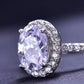 2 Carat Moissanite 18k Platinum-Plated Ring