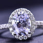 2 Carat Moissanite 18k Platinum-Plated Ring