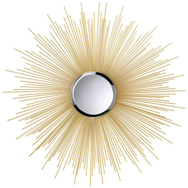 Accent Plus 32-inch Golden Sunburst Wall Mirror