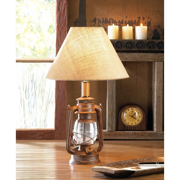 Accent Plus Vintage-Look Camping Lantern Table Lamp