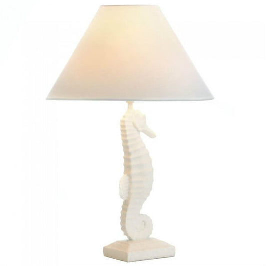 Accent Plus White Seahorse Table Lamp