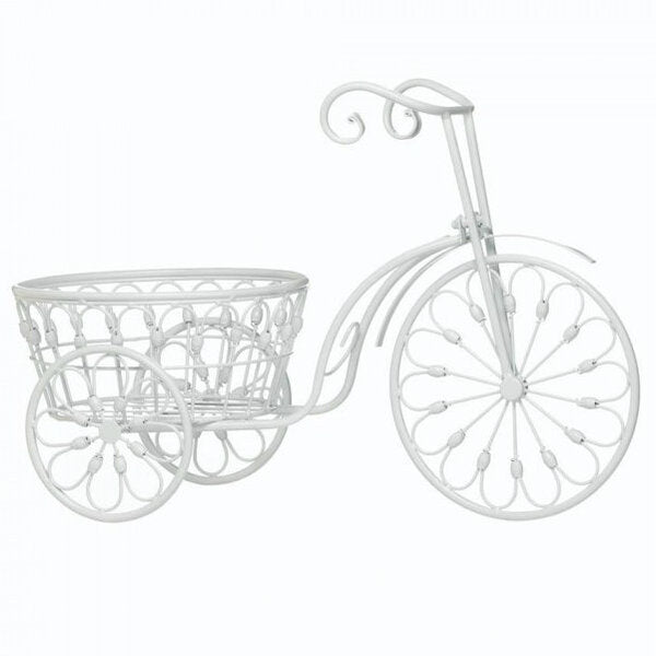 Summerfield Terrace White Metal Tricycle Planter