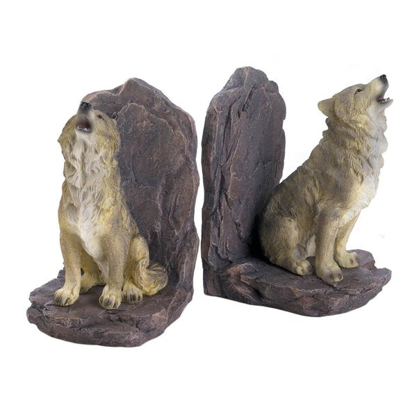 Accent Plus Howling Wolves Bookend Set