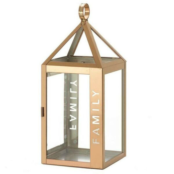 Accent Plus Rose Gold Stainless Steel Family Lantern - 14 inches