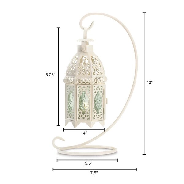 Accent Plus Lacy Cutout Hanging Candle Lantern