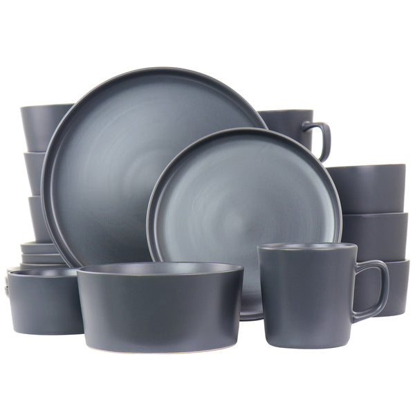 Elama Luxmatte Dark Grey 20 Piece Dinnerware Set